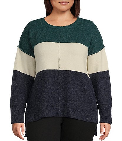 Westbound Plus Size Long Sleeve Crew Neck Sweater