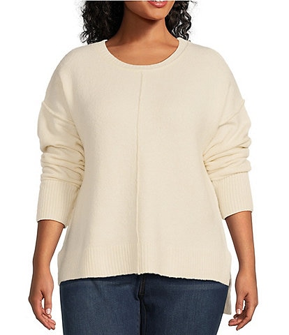 Westbound Plus Size Long Sleeve Crew Neck Sweater