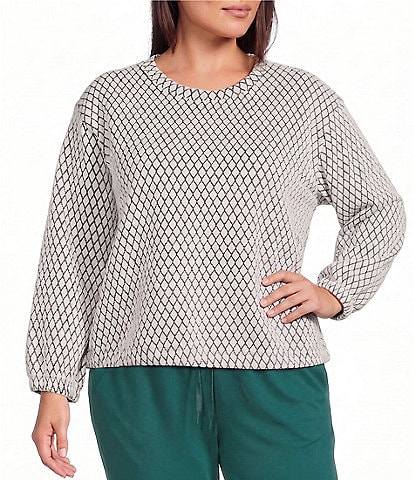 Westbound Plus Size Long Sleeve Crew Neck Top