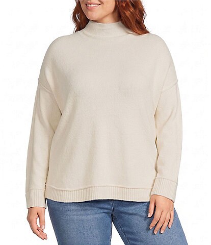 Westbound Plus Size Long Sleeve Mock Neck Sweater