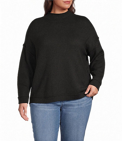 Westbound Plus Size Long Sleeve Mock Neck Sweater
