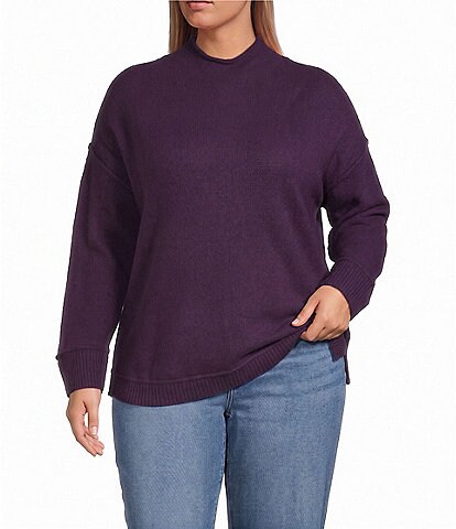 Westbound Plus Size Long Sleeve Mock Neck Sweater
