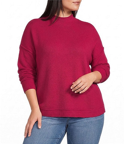 Westbound Plus Size Long Sleeve Mock Neck Sweater
