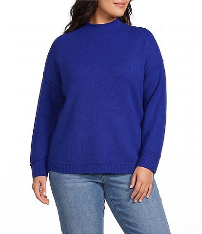 Westbound Plus Size Long Sleeve Mock Neck Sweater