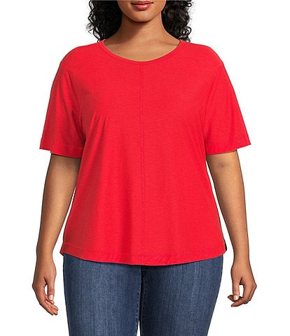 Westbound Plus Size Short Sleeve Crew Neck Top