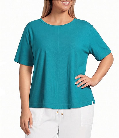 Westbound Plus Size Short Sleeve Crew Neck Top