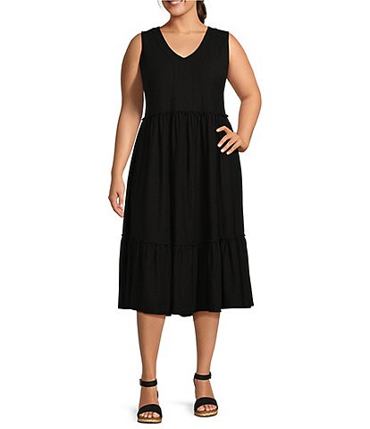 Black Plus Size Midi Dresses for Women | Dillards.com