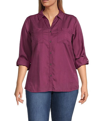 Women's Plus-Size Purple Tops & Blouses | Dillard's