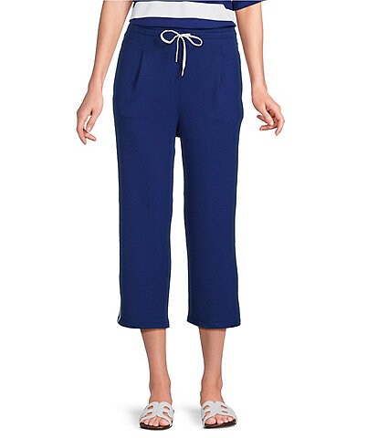 Westbound Pullon Pleated Capri Pants