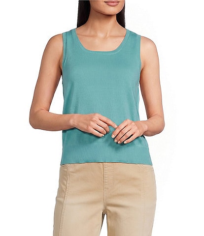Westbound Sleeveless Scoop Neck Sweater Tank Top