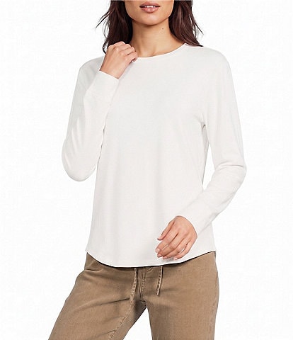 Westbound Solid Long Sleeve Crew Neck Knit Tee