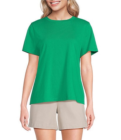 Westbound Perfect Outfit Picks Solid Short Sleeve Crew Neck Top