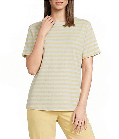Westbound Stripe Print Short Sleeve Crew Neck Tee