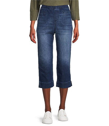 Westbound The HIGH RISE Fit Straight Cropped Denim Pants
