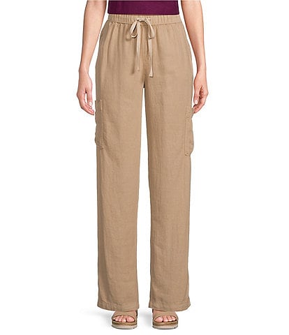 Westbound The ISLAND Pull-On Mid Rise Wide Leg Cargo Pocket Pants