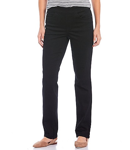 Westbound the PARK AVE fit Denim Mid Rise Straight Leg Pull-On Pants
