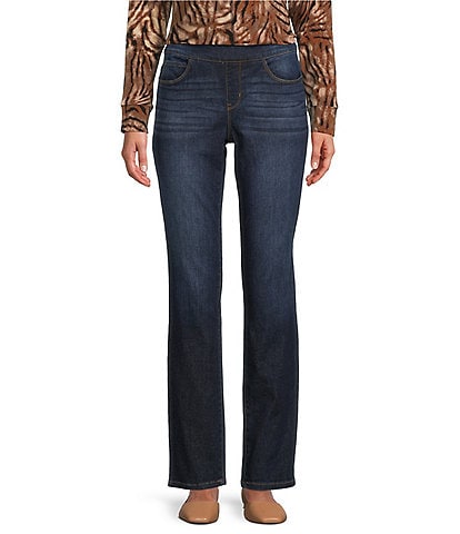 Westbound the PARK AVE fit Denim Mid Rise Straight Leg Pull-On Jeans