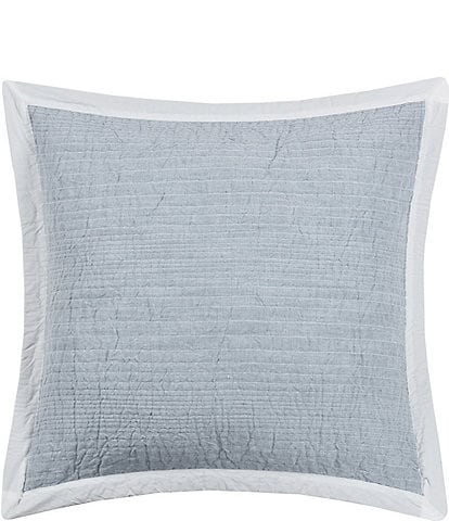 White Sand Beachwood Textured Striped Square Decorative Pillow