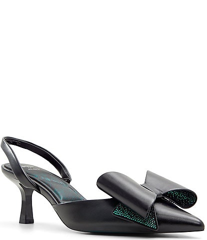 Wicked x ALDO Defy Rhinestone Oversized Bow Slingback Dress Pumps