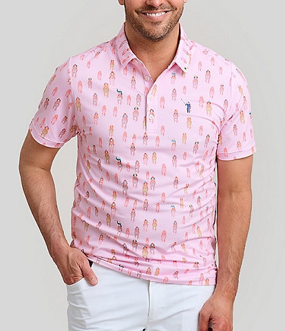 William Murray And They're Off Printed Short Sleeve Polo Shirt