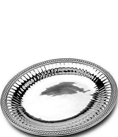 Wilton Armetale Flutes & Pearls Oval Tray
