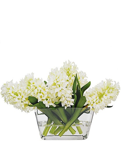 Winward Faux Flowers Hyacinth In Glass Vase