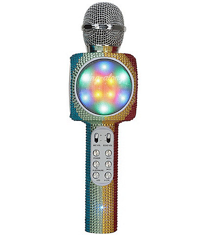 Wireless Express Sing-Along Bling Rainbow Bluetooth Karaoke Microphone