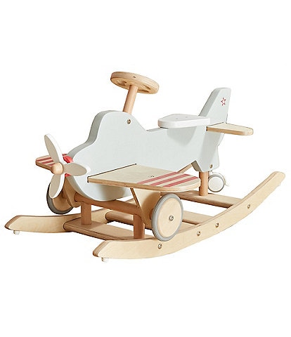 Wonder & Wise By Asweets Wood Airplane 2-in-1 Rocker & Ride-On