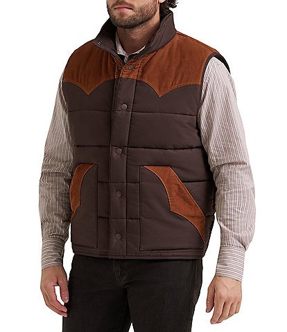 Wrangler® Mixed Sleeveless Puffer Vest