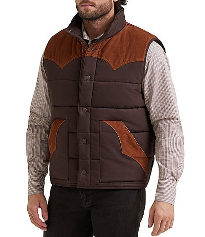 Wrangler® Mixed Sleeveless Puffer Vest