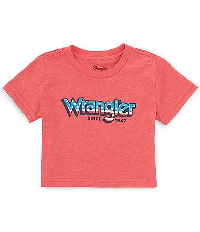 Wrangler® Baby Boys Newborn-24 Months Short Sleeve Stars & Stripes Logo T-Shirt