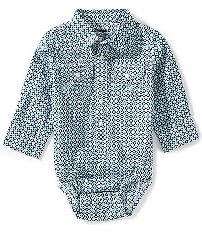 Wrangler® Baby Boys Point Color Long-Sleeve Printed Bodysuit