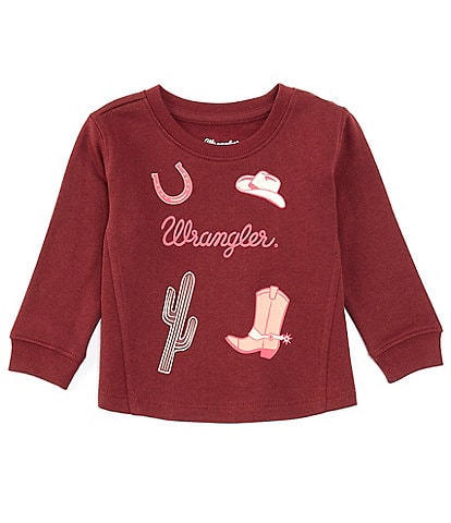 Wrangler® Baby Girls 12-24 Months Long Sleeve Wrangler Sweatshirt