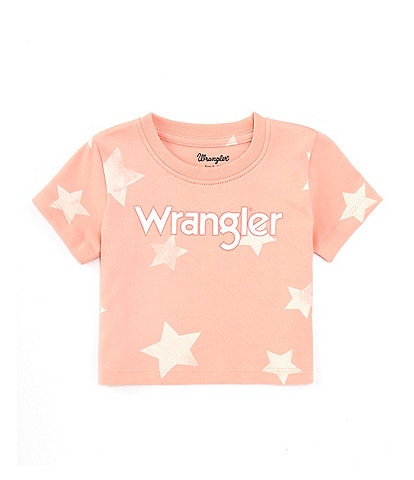 Wrangler® Baby Girls Newborn-24 Months Short Sleeve Star Printed T-Shirt
