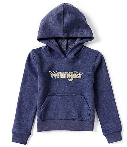 Wrangler® Big Boys 8-20 Long Sleeve Logo Heathered Fleece Hoodie