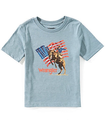 Wrangler® Big Boys 8-20 Short-Sleeve Cowboy Flag T-Shirt