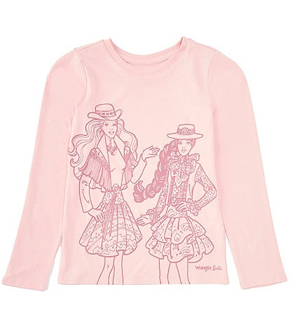 Wrangler® X Barbie™ Big Girls 7-16 Long Sleeve Dolls T-Shirt