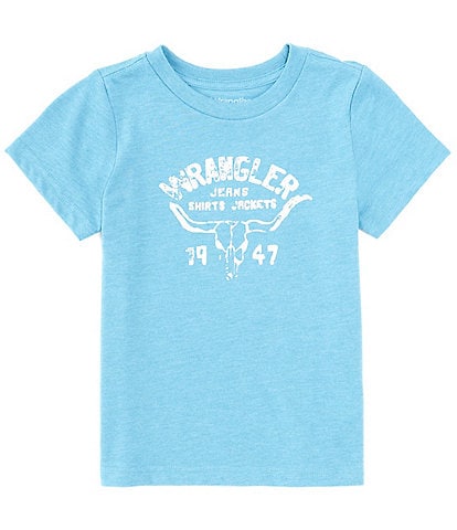 Wrangler® Big Girls 7-16 Short-Sleeve 1947 Longhorn Skull Graphic T-Shirt