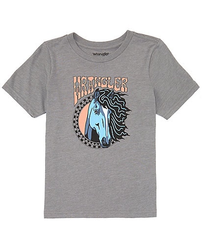 Wrangler® Big Girls 7-16 Short Sleeve Horse Head T-Shirt