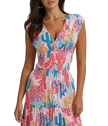 Wrangler® Cactus Printed V-Neck Sleeveless Blouse