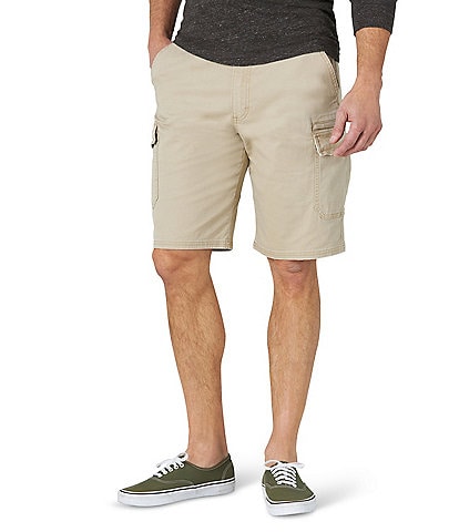 Wrangler Flex Twill Relaxed Fit Cargo 10.5#double; Inseam Shorts
