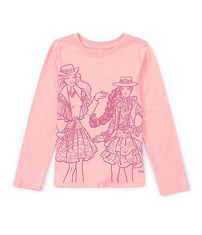 Wrangler® x Barbie™ Little Girls 4-7 Long Sleeve Dolls T-Shirt
