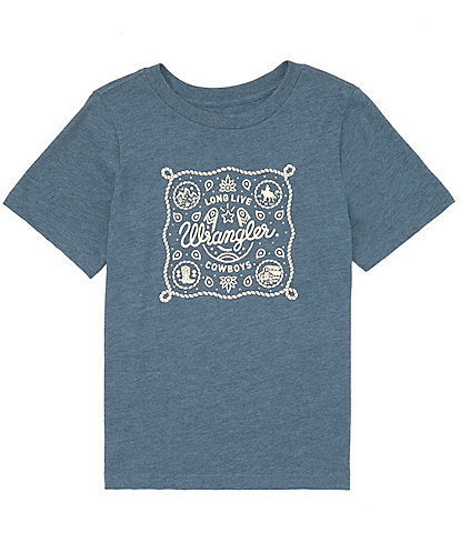 Wrangler® Little Girls 4-7 Short Sleeve Long Live Cowboys T-Shirt
