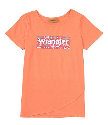 Wrangler® Little Girls 4-7 Short Sleeve Tulip Hem T-Shirt
