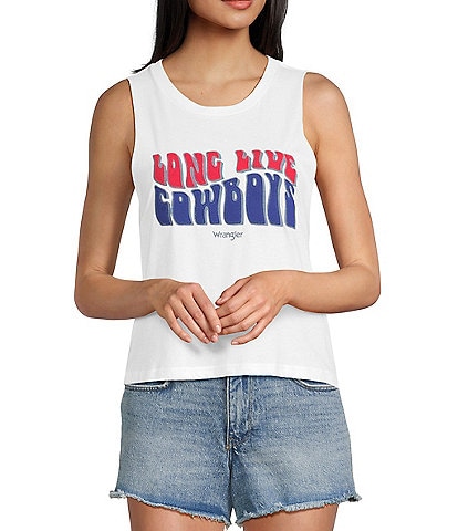 Wrangler® Long Live Cowboys Sleeveless Tank Top