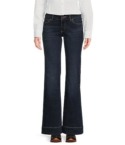 Wrangler® Mae Mid Rise Flare Leg Trouser Stretch Jeans