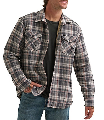 Wrangler Plaid Flannel Shirt Jacket