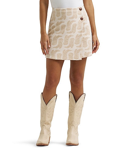 Wrangler® Retro® Boot-Patterned Jacquard Skirt