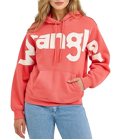 Wrangler® Retro® Logo Detailed Long Sleeve Fleece Hoodie