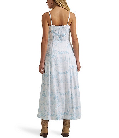 knee length dresses for ladies Ecru Blue Floral Button Down Midi Dress – Confetti Boutique